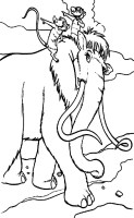 A coloring page of ice age